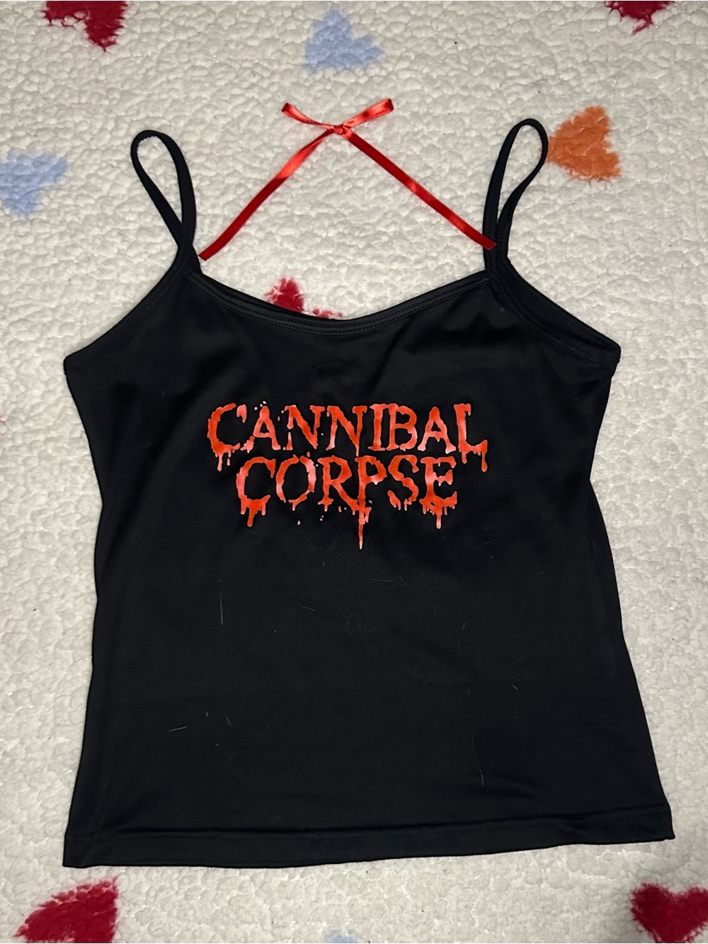 Cannibal Corpse Black & Red Graphic Cami Tank Top
